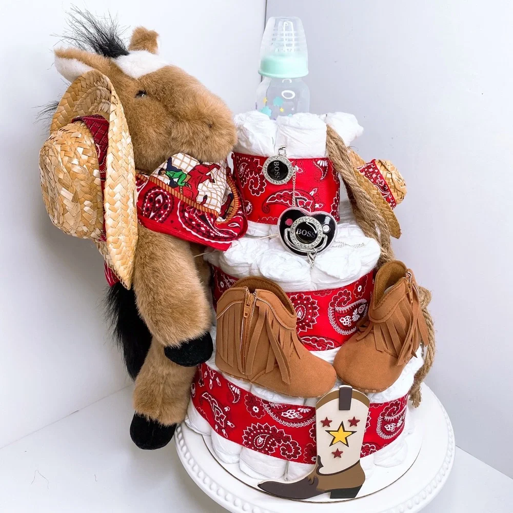 Western Diaper Cake, Cowboy Diaper Cake